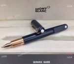 Montblanc M Marc Rollerball Pen - Blue & Rose Gold - Mont Blanc Knock Off Pens